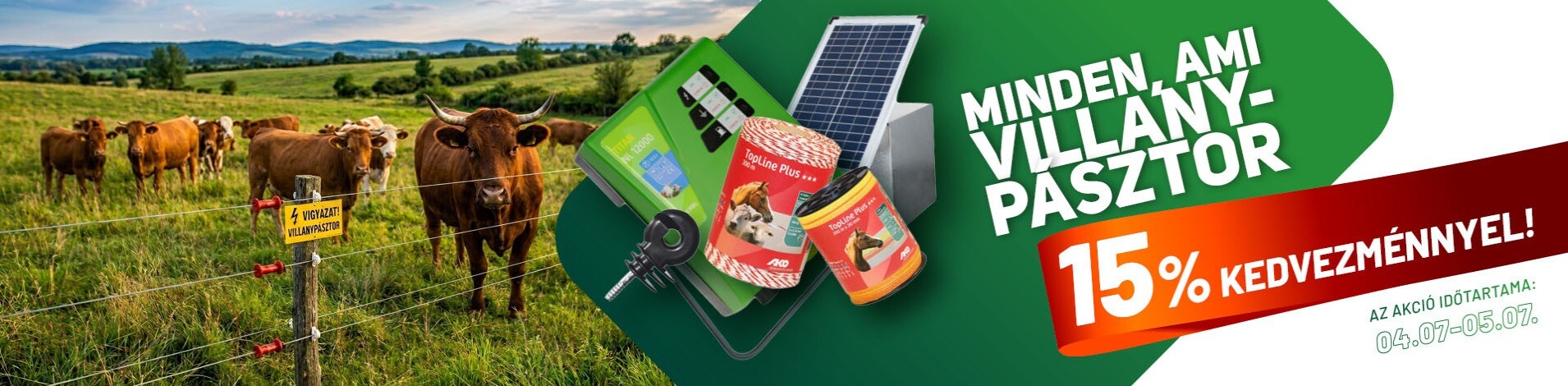 Villanypásztor akciós hónap banner