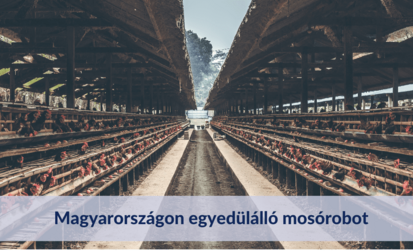 Magyarországon egyedülálló mosórobot baromfi istállók számára