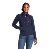 Ariat WMS Team Logo Full Zip Sweatshirt AR10037512NAVM
