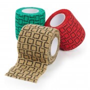 KRUUSE SafeVet® Öntapadós Rugalmas Pólya, 5 cm x 4,5 m, 3 szín keveréke, 10 db/csomag