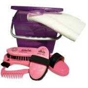 USG Haas Lóápoló szett, gyerek, halványlila/pink