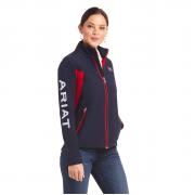 Ariat New Team női softshell kabát, sötétkék/piros, S