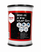 FARMSYSTEM ECO SAIL 20 villanypásztor szalag, fehér, 9  /m, 90kg, 200m, 20mm