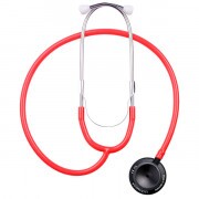Fonendoszkóp LuxaScope Sonus Adult Flex, rozsdamentes acél, cserélhető membrán, piros