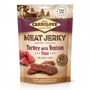 Carnilove Dog Jutalomfalat Jerky  Turkey&Venison Fillet – pulyka szarvas filével 100g