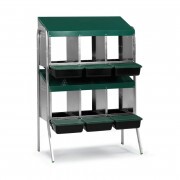 GAUN Battery tojófészek gyűjtőkosárral, 6 rekeszes, egyoldalas