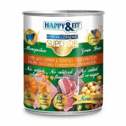 Happy&Fit Superior Dog Monoprotein Konzerv Bárányhús sütőtökkel 800g