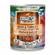 Happy&Fit Natural Dog Konzerv Marha&pulyka sütőtökkel 800g