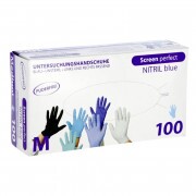 KERBL Kesztyű Eh Nitrile Púdermentes 240 Mm 5,5mil L  100 Db Kék