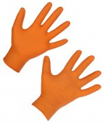KERBL X-Grip nitrile egyszer használatos kesztyű, narancs, 0,13 mm, 50 db/cs 8,5-9
