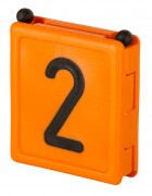 KERBL DUO jelölőszám, 2, narancssárga, 6 db/cs