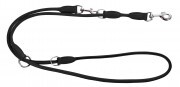KERBL Róma vezetőpóráz, bőr, 200 cm, 8 mm, fekete