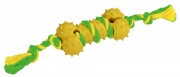 KERBL Rágójáték, gumiból és pamutból, sárga-zöld, 30 cm