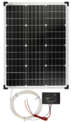 Napelem 50 W, töltésvezérlővel
