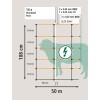 KERBL Titan Light birkaháló, 50 m, 108 cm, dupla leszúrós KR27354