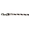 Vezetőszár Mustang, karabinerrel, ezüst/fekete/fehér KR321423