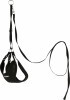 KERBL kölyökhám pórázzal, fekete, 30-50 cm, 10 mm KR80678