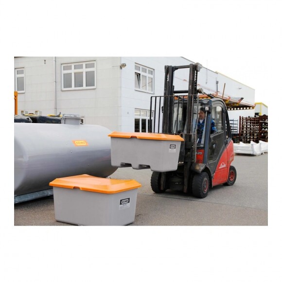 Aláfogható GRP négyszögletű tároló 400 l, szürke