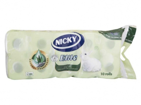 Nicky Elite wc papír 3 rétegű 10 tekercs aloe vera