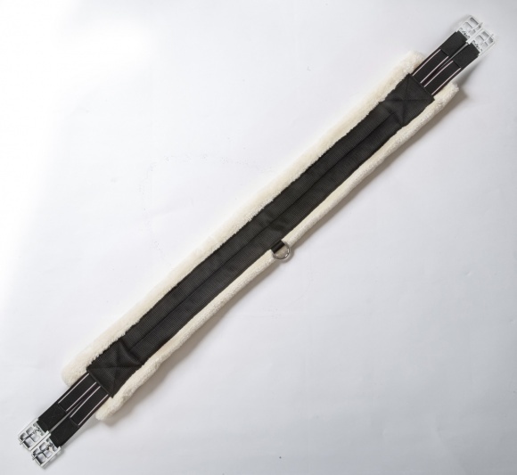 USG Műszőrmés univerzális heveder, fekete szőrmével, 95 cm