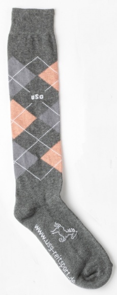 USG Original Sockies lovaglózokni, szürke/barack/világos szürke, 36-41