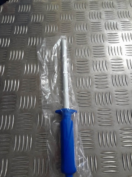 MUSTAD Élező patafaragó késhez műanyag nyélel ( 20 cm x 1.5 cm élező profil )