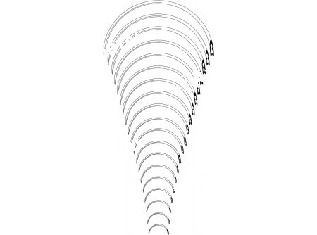 Sebvarró Tű  E 000 Bőr- És Izomvarró 1/2 Körív Háromszög L:70mm D:1,3mm