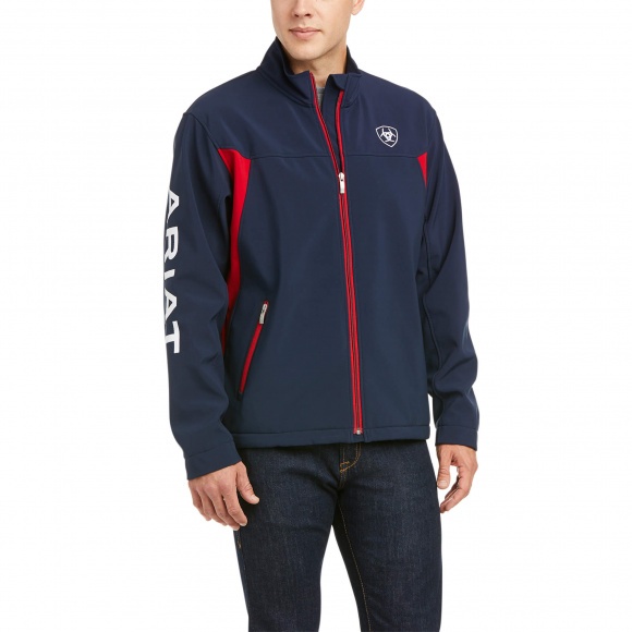 Ariat New Team férfi softshell kabát, sötétkék/piros, S
