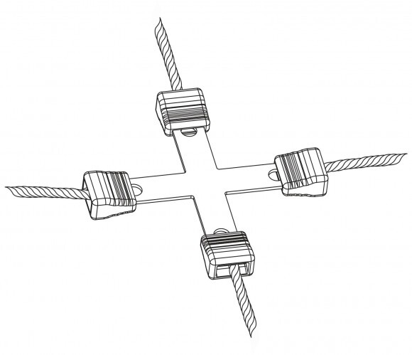 KERBL Litzclip keresztvezeték összekötő 3mm, 5db