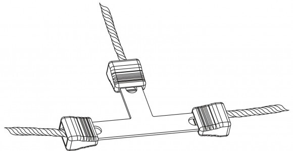 KERBL Litzclip vezeték T-összekötő 3mm, 5db