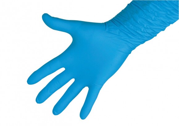 Kesztyű Eh Nitrile Fejő Milkmaster 300mm 8mil Xl  50db Kék Púdermentes