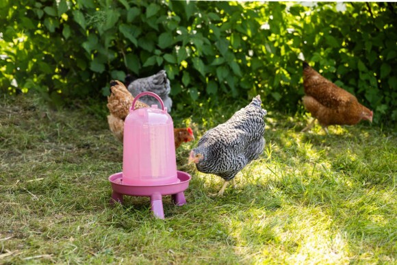 KERBL Műanyag baromfi itató, rózsaszín, 5 L