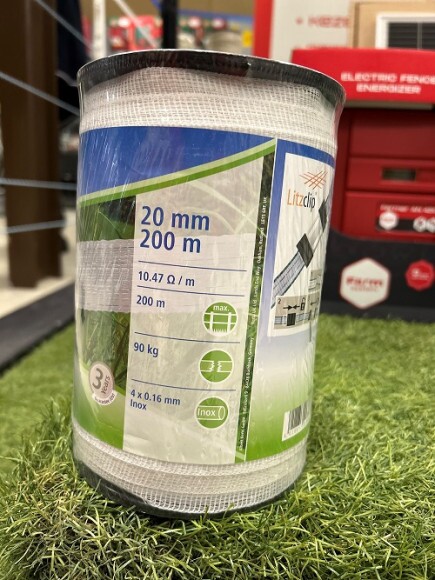 KERBL Villanypásztor Szalag Basic Classe 200m/20mm Fehér 4x0,16 rm