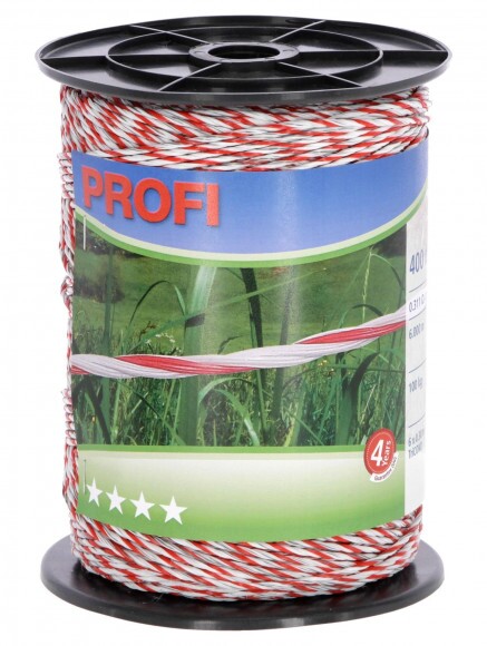Corral Profi villanypásztor vezeték, 400m, piros-fehér, 0.31ohm/m, 100 kg