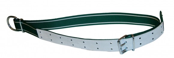 KERBL Nyakszíj Standard 150x5 cm, zöld/fehér