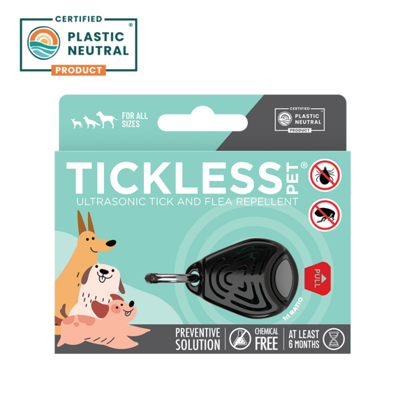 Tickless Pet Ultrahangos kullancs- és bolhariasztó kisállatoknak, fekete