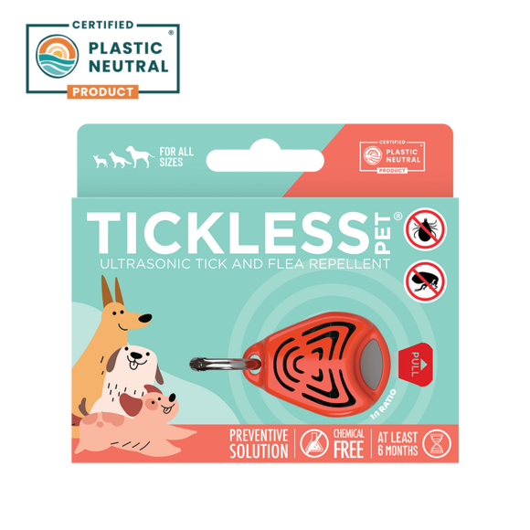 Tickless Pet Ultrahangos kullancs- és bolhariasztó kisállatoknak, narancs