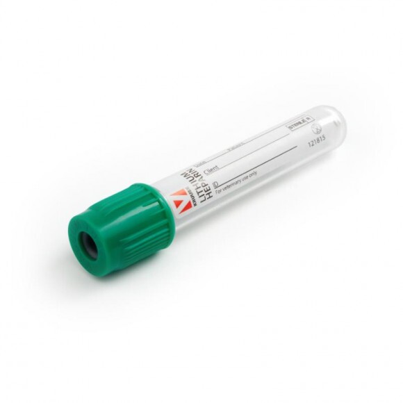 Vérvételi cső, lítium-heparinos, 5 ml, műanyag, 100 db/csomag KRUUSE 