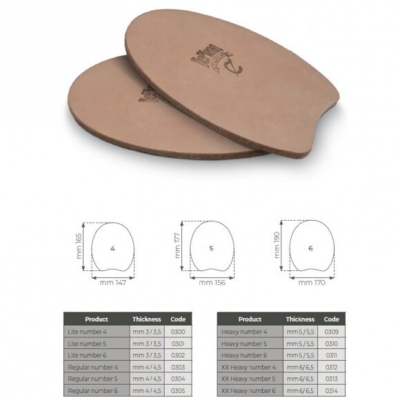 DePlano Patkóalátét bőr/bőr négyzet (20x20 cm-3/3.5 mm) Lite L