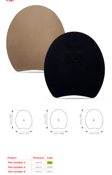 DePlano Patkóalátét bőr/synhetic 4 lapos teli, 165×147 mm