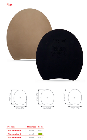 DePlano Patkóalátét bőr/synhetic 5 lapos teli, 177×156 mm