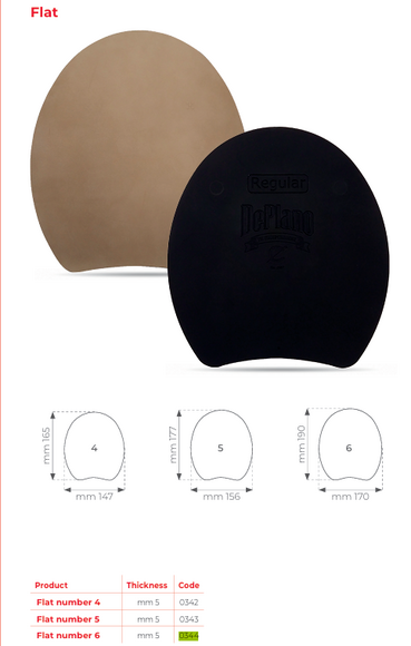 DePlano Patkóalátét bőr/synhetic 6 lapos teli, 190×170 mm