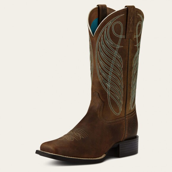 WMS Round Up Wide Square Toe Western Boot BP 38