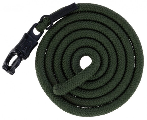 Covalliero vezetőszár, forest green, pánikkarabinerrel