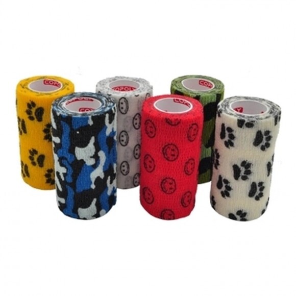 Copoly Öntapadós Rugalmas Pólya 10cm Fekete-Piros Mosoly 4,57m