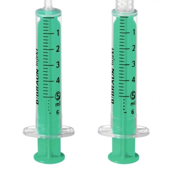 Injekt kétrészes fecskendő, Luer-lock csatlakozással, 5 ml