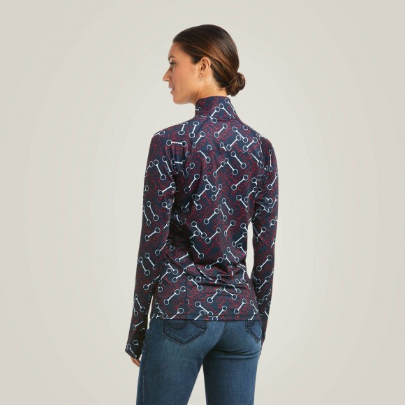 Ariat Lowell 2.0 1/4 Zip Baselayer, team print, XS