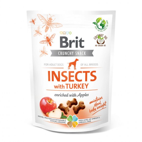 Brit Care Crunchy Cracker Insects, Turkey & Apples 200g