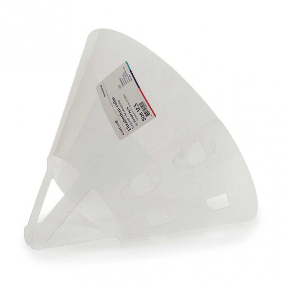 Védőgallér 12,5 cm átlátszó mintás 1db