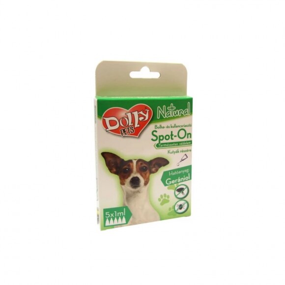 Dolly Natural bolha és kullancsriasztó spot on kutyák részére 5x1ml